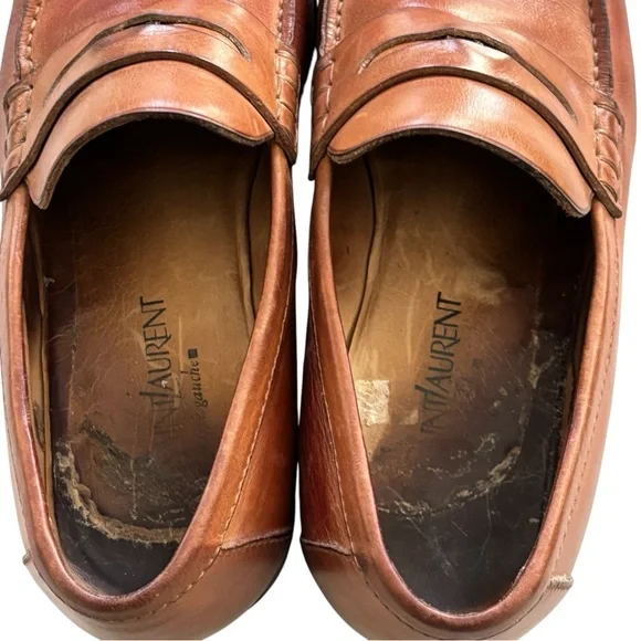 YVES SAINT LAURENT VTG Men’s Coin Loafers Style 0190 SZ 41 /8